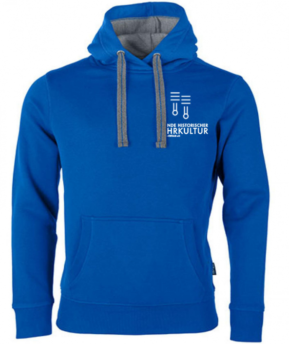 Hoody in Vereinsfarbe mit Vereinslogo als Stickerei. Erhältlich in den Größen S, M, L, XL, XXL, 3XL